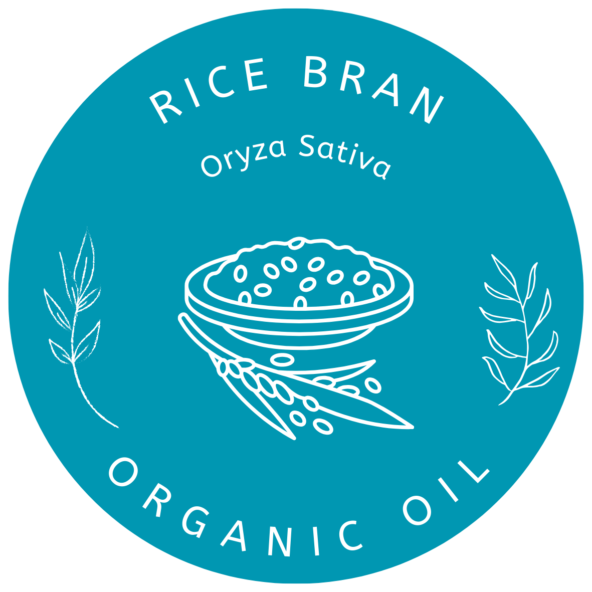 Organic Rice Bran Oil (Oryza Sativa) in Miron Violet Glass with Dropper Bottled by Hand Food Grade CO2 Extraction Rice Bran Oil