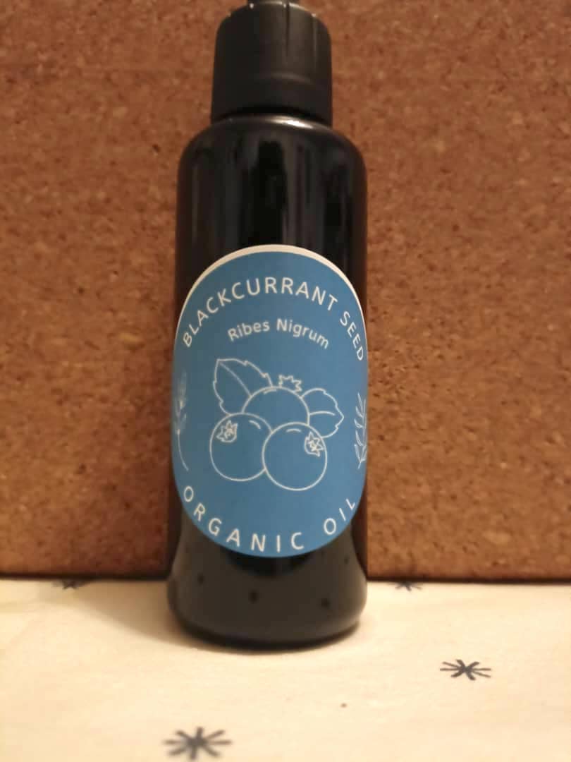 Organic Blackcurrant Seed Oil (Ribes Nigrum) in Miron Glass with Dropper Bottled by Hand Food Grade Cold Pressed Blackcurrant Oil