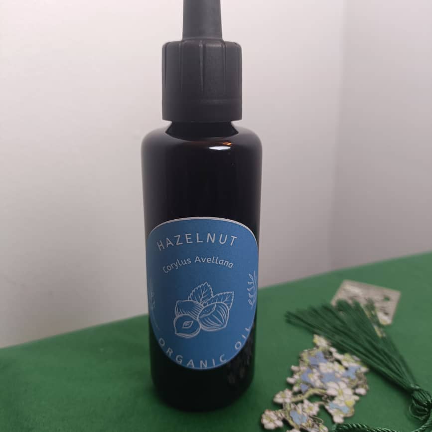 Organic Hazelnut Oil Corylus Avellana in Miron Violet Glass Premium Quality Oil Glass Dropper Bottled by Hand Food Grade Hazel Nut Oil