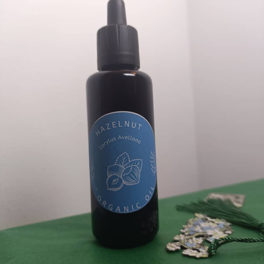 Organic Hazelnut Oil Corylus Avellana in Miron Violet Glass Premium Quality Oil Glass Dropper Bottled by Hand Food Grade Hazel Nut Oil