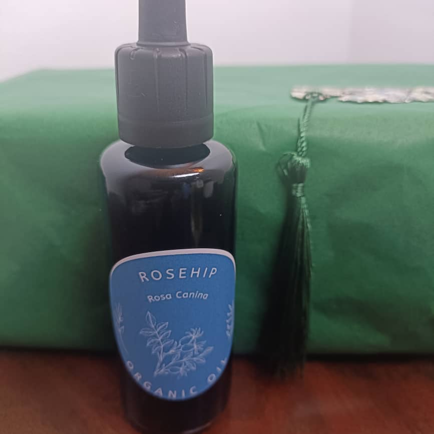 Organic Rosehip Oil (Rosa Canina) in Miron Glass with Dropper Bottled by Hand Food Grade Cold Pressed Rosehip Seed Oil