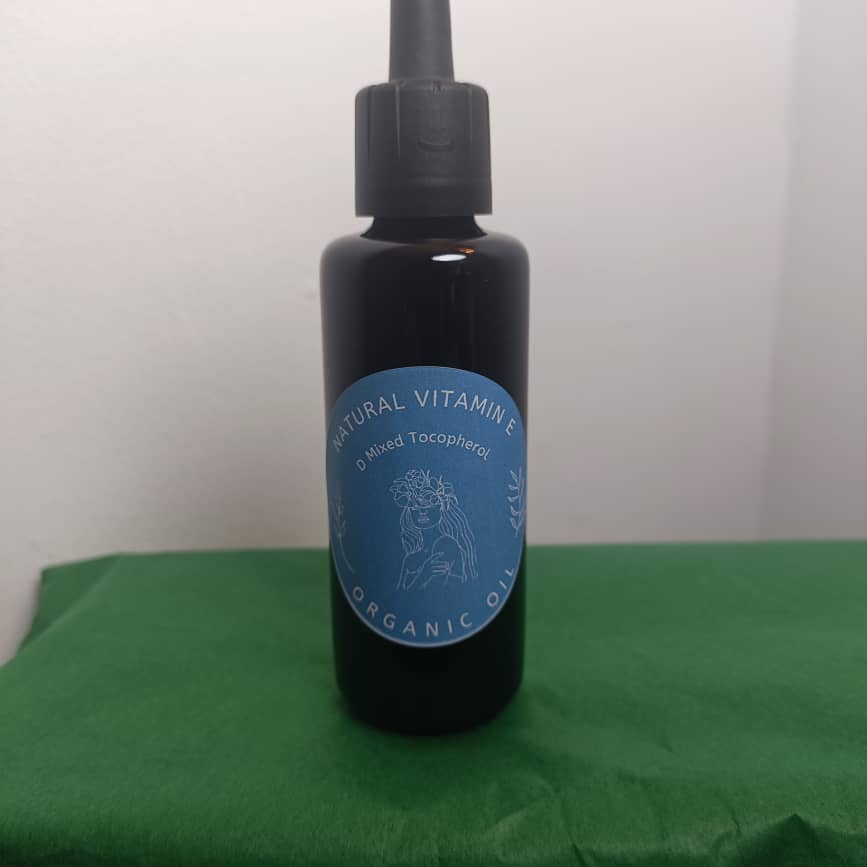 Natural Vitamin E Oil Wheat Free Gluten Free | Made from Sunflower Oil GMO free in Miron Glass with Dropper Bottled by Hand Tocopherol