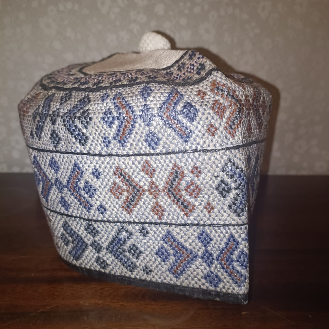 24.5 inch African Hausa Fulani Traditional Handmade Cap Nigerian Tangaran Size 24.5" Costume Headwear Headgear for Men Woven Hat West Africa