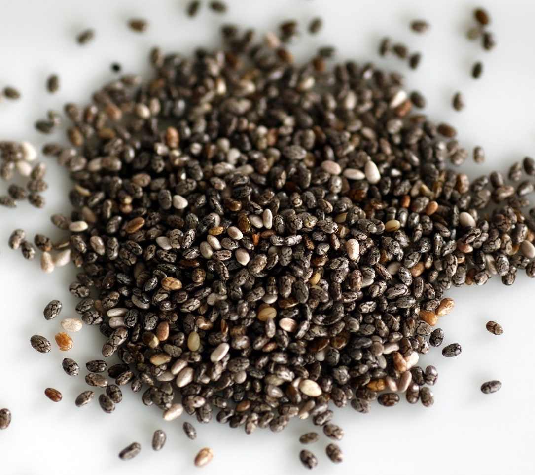 Organic Chia Seed Oil (Salvia Hispanica) in Miron Violet Glass with Dropper Food Grade Cold Pressed Chia Oil