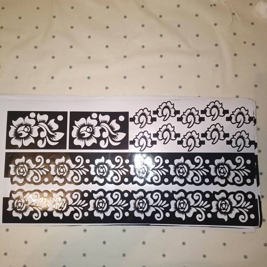 14-piece set Henna Stencils Template Hands and Feet Temporary Henna Tattoo Stencil Set Mehndi Body Art Bridal Henna Floral Designs