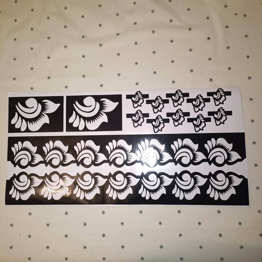 14-piece set Henna Stencils Template Hands and Feet Temporary Henna Tattoo Stencil Set Mehndi Body Art Bridal Henna Floral Designs