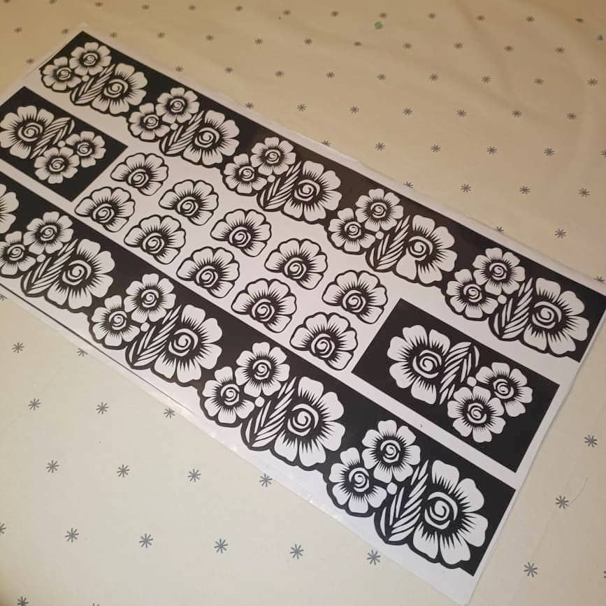 14-piece set Henna Stencils Template Hands and Feet Temporary Henna Tattoo Stencil Set Mehndi Body Art Bridal Henna Floral Designs