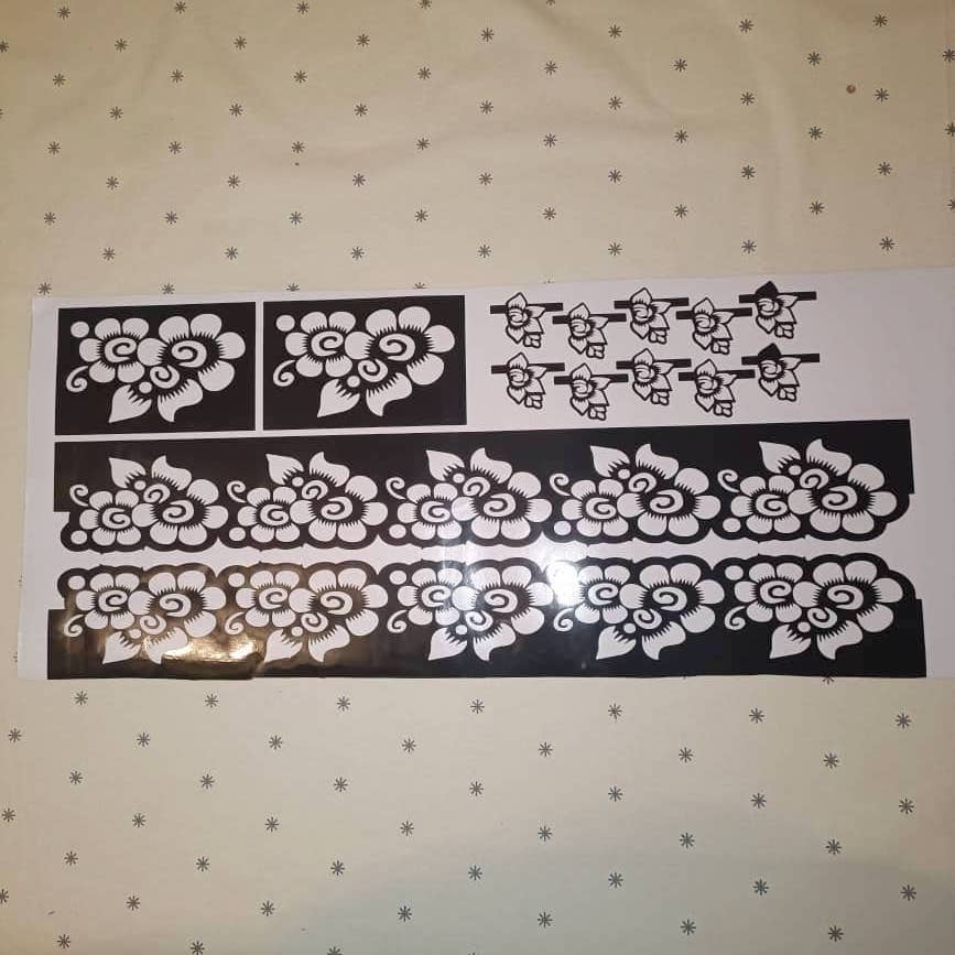 14-piece set Henna Stencils Template Hands and Feet Temporary Henna Tattoo Stencil Set Mehndi Body Art Bridal Henna Floral Designs