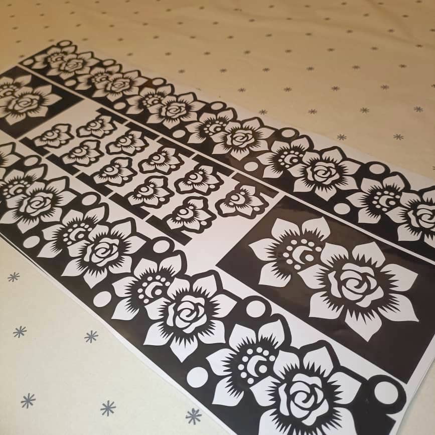 14-piece set Henna Stencils Template Hands and Feet Temporary Henna Tattoo Stencil Set Mehndi Body Art Bridal Henna Floral Designs