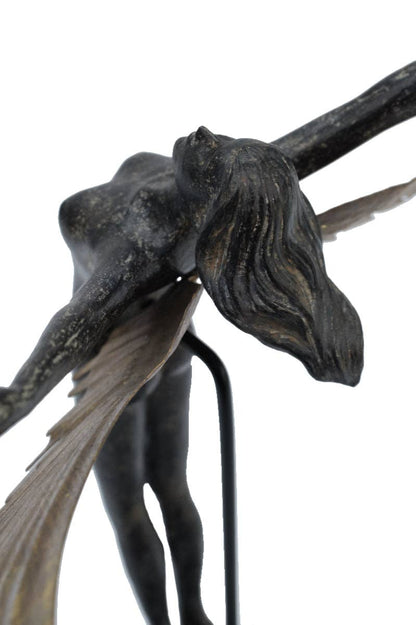 Barbelo - Bronze Effect Statue Art Decor Winged Female Sculpture Greek Mythology Figurine Lady Woman with Wings
