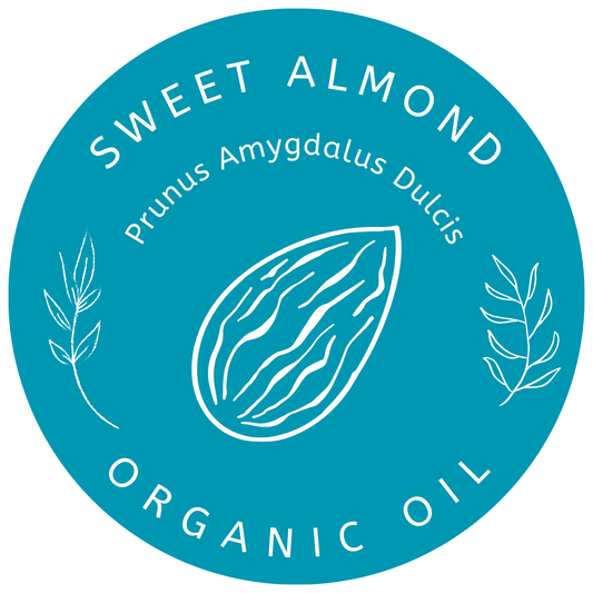 Organic Sweet Almond Oil (Prunus Amygdalus Dulcis) in Miron Glass with Dropper Bottled by Hand Food Grade Cold Pressed Almond Nut Oil