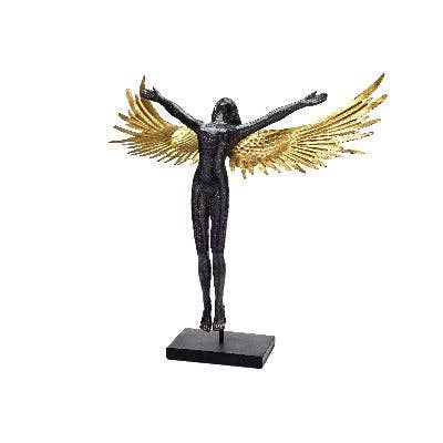 Barbelo - Bronze Effect Statue Art Decor Winged Female Sculpture Greek Mythology Figurine Lady Woman with Wings
