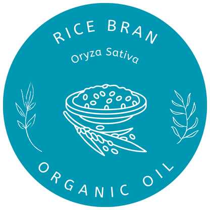 Organic Rice Bran Oil (Oryza Sativa) in Miron Violet Glass with Dropper Bottled by Hand Food Grade CO2 Extraction Rice Bran Oil