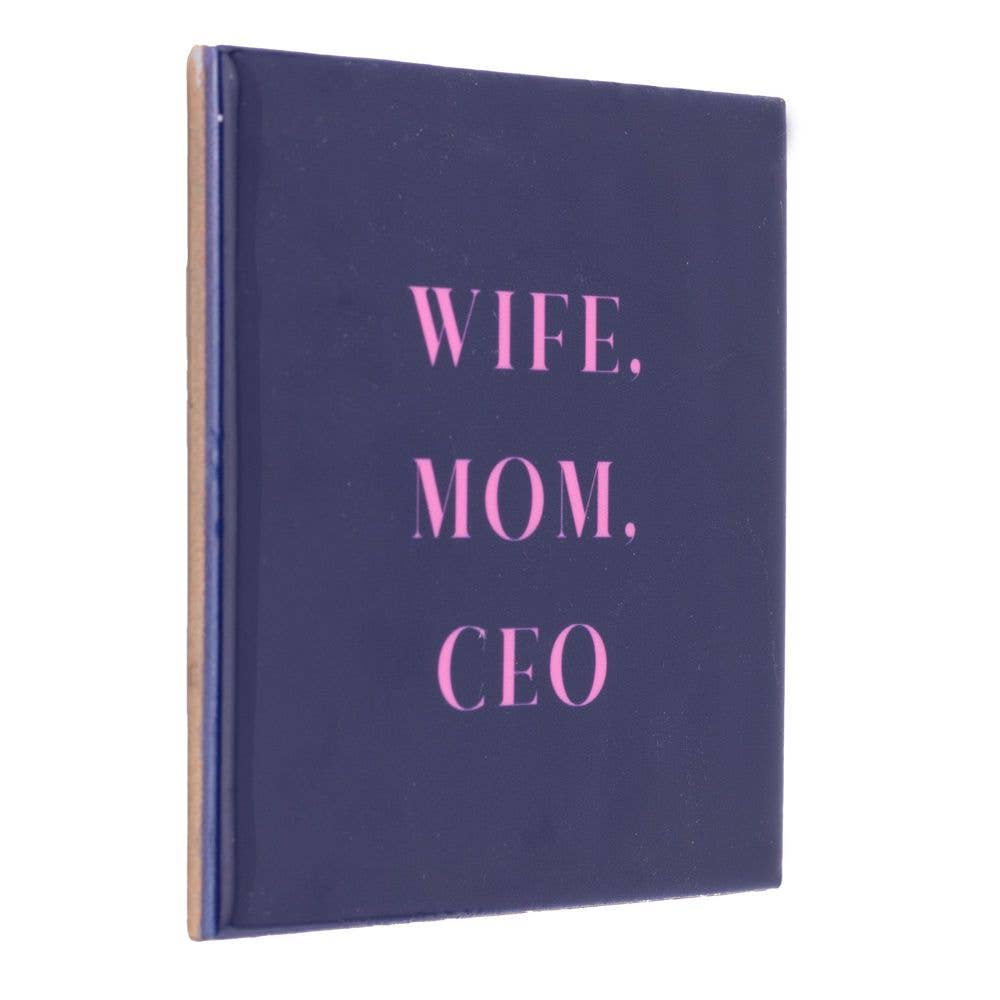 10cm Mom Wife CEO quote wall plaque purple gift for mom / sister/ mothers day