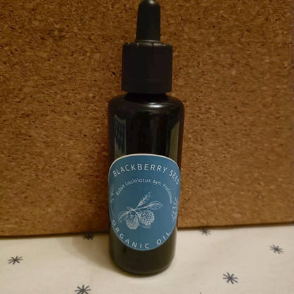 Organic Blackberry Seed Oil Rubus Laciniatus Fruticosus Miron Glass with Dropper Bottled by Hand Food Grade Cold Press Blackberry Seed