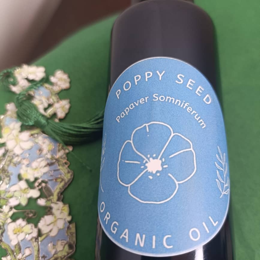 Organic Poppy Seed Oil (Papaver Somniferum) in Miron Glass with Dropper Bottled by Hand Food Grade Cold Pressed Poppy Seed Oil