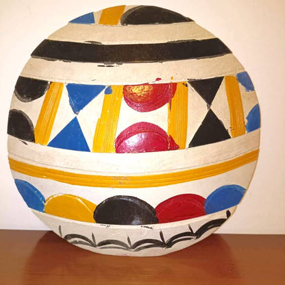 African Calabash Hand Carved Gourd Calabash Ornament Decor Rustic Hausa Fulani Calabash Gourd African Rustic Decor Gourd West Africa