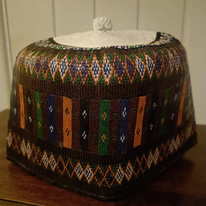 23 inch African Hausa Fulani Traditional Handmade Cap Nigerian Tangaran Size 23" Costume Headwear Headgear for Men Woven Hat West Africa