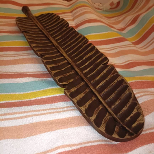 60cm Large Coconut Leaf Decorative Bowl Shallow Table Dish