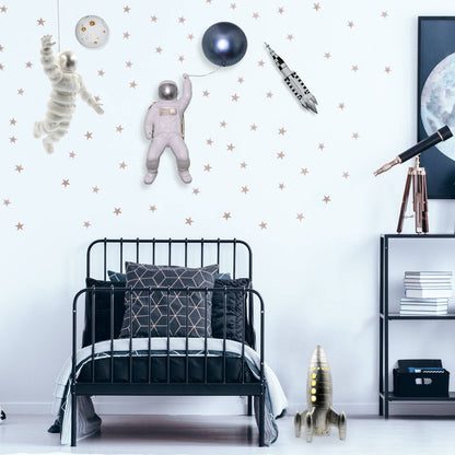 14cm White Moon Wall Hanging Space Decor Hanging Moon with Craters Moon Figure