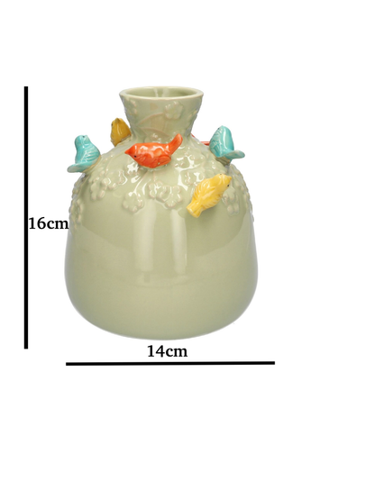 25cm High Black Floral Vase Elegant Metal Vase / Pigeon Vase Black