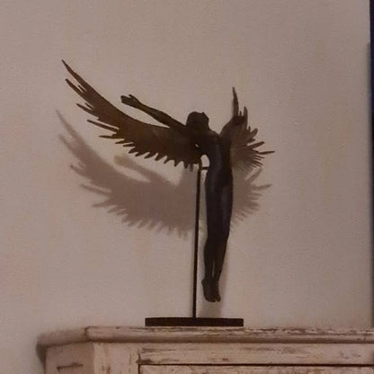 Barbelo - Bronze Effect Statue Art Decor Winged Female Sculpture Greek Mythology Figurine Lady Woman with Wings
