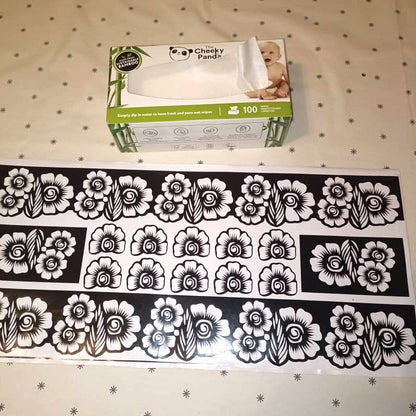 14-piece set Henna Stencils Template Hands and Feet Temporary Henna Tattoo Stencil Set Mehndi Body Art Bridal Henna Floral Designs