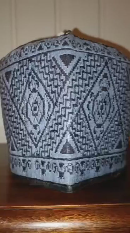 23 inch African Hausa Fulani Traditional Handmade Cap Nigerian Tangaran Size 23" Costume Headwear Headgear for Men Woven Hat West Africa