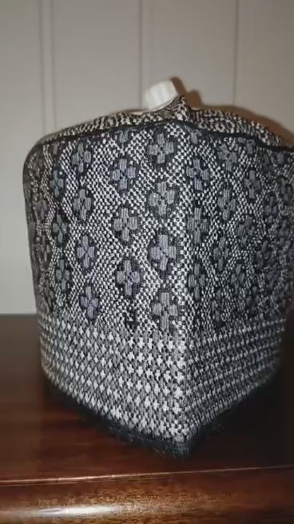 23 inch African Hausa Fulani Traditional Handmade Cap Nigerian Tangaran Size 23" Costume Headwear Headgear for Men Woven Hat West Africa